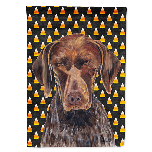 Candy Corn Halloween Dog Portrait Flag Garden Size - S000213B001695P120014V000