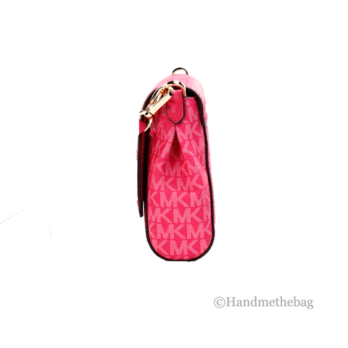 Michael Kors Jet Set Medium Electric Pink Convertible Pouchette Michael Kors Jet Set Medium Electric Pink Convertible Pouchette