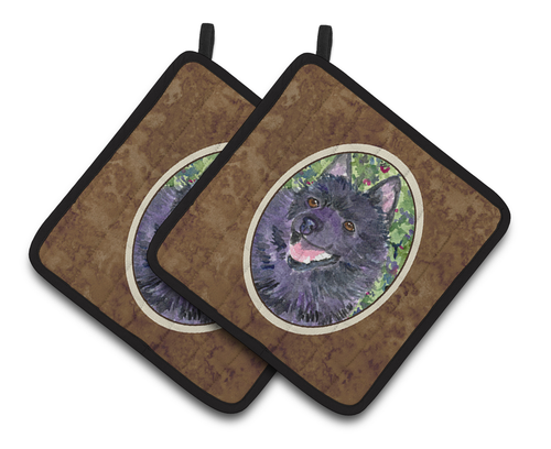 Schipperke Pair of Pot Holders