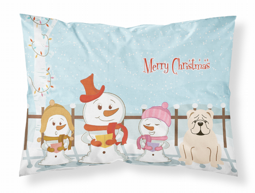 Merry Christmas Carolers Dog Fabric Standard Pillowcase - BB2454PILLOWCASE