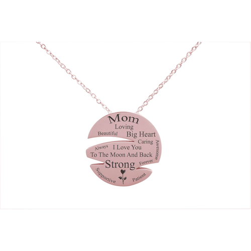 I Love You To The Moon Disc Necklace By Pink Box - PinkBox-25-5601