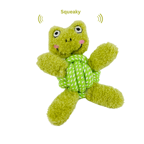 Eco-Frog Rope Toy| Handmade Dog Chew Toys | Sustainable - CSCORD87