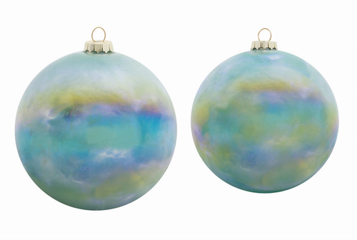 Ball Ornament (Set of 8) 4"D, 4.5"D Glass