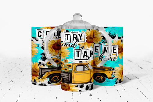 Country Roads Take Me Home  Insulated Kids Dual Lid Sippy Cup Tumbler