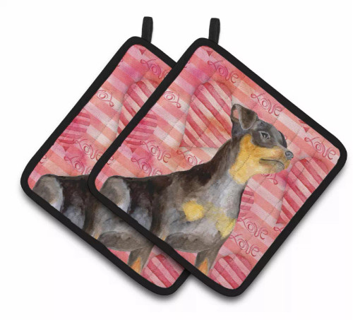 Dog Art Seasonal Pair of Pot Holders - S000213B001695P113762V088