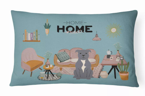 Sweet Home Dog Art Canvas Fabric Decorative Pillow - S000213B001695P020534V000