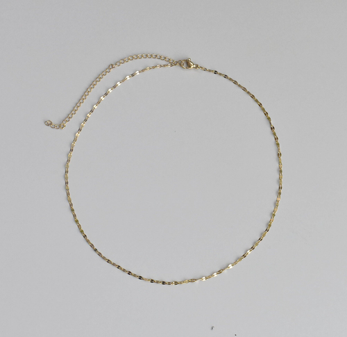 ELSIE GOLD DAINTY LACE CHAIN NECKLACE