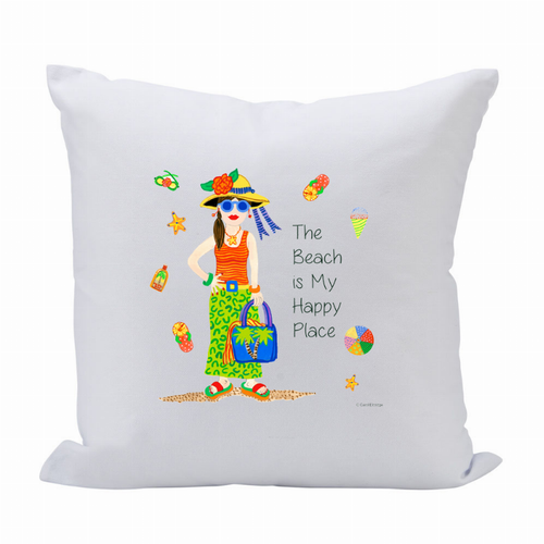 Pillow 16X16 Beach/Happy Place