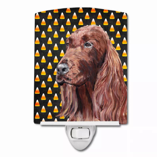 Candy Corn Halloween Dog Art Portrait Ceramic Night Light - S000213B001695P103367V000