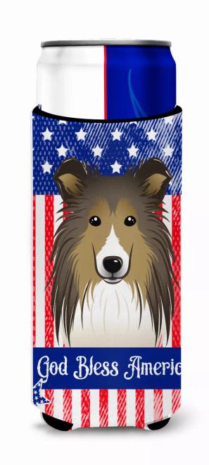 American Flag and Dog Ultra Hugger for slim cans - BB2172MUK