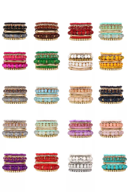 Natural Stone Beads Stretch Bracelets Multi color ( VARIETY OF COLORS AVAILABLE ) By DOBBI - S001260B001845P000548V816 Natural Stone Beads Stretch Bracelets Multi color ( VARIETY OF COLORS AVAILABLE ) By DOBBI - S001260B001845P000548V816