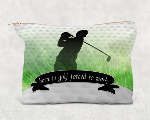 Golfing  Printed Canvas Zipper Bag