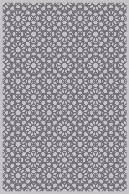 Geometric Indoor/Outdoor Vinyl Floor Covering - SBC-DAHLIA-4X6