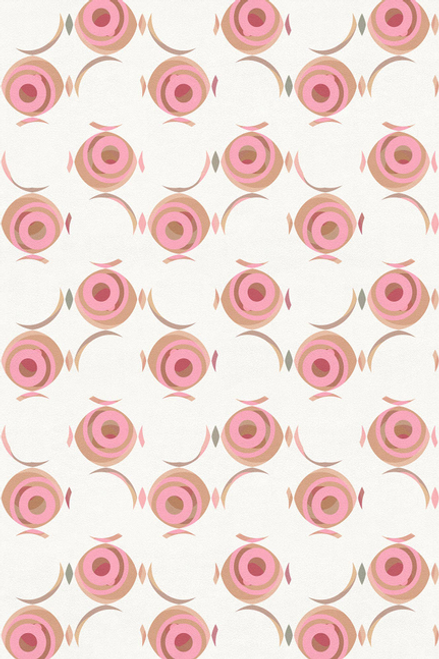 Geometric Indoor/Outdoor Vinyl Floor Covering - SBC-ROSES-3X5