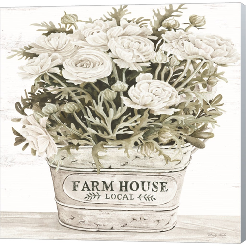 Farm House Flowers by Cindy Jacobs, Canvas Art - C1089375-0240000-ACCQAMA
