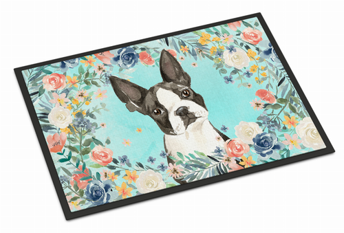 Dog Art Spring Flowers Mat - S000213B001695P000868V016