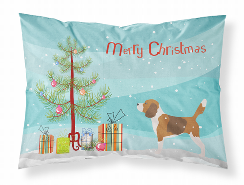 Merry Christmas Tree With Dog Fabric Standard Pillowcase - S000213B001695P072026V000