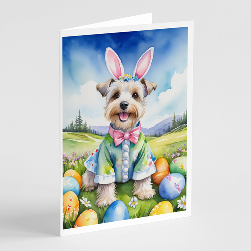 Dandie Dinmont Terrier Easter Egg Hunt Greeting Cards Pack of 8