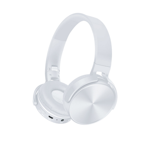 White Folding Bluetooth Headphones