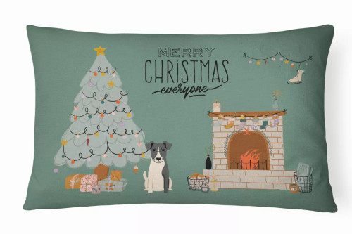 Christmas Everyone Dog Art Canvas Fabric Decorative Pillow - S000213B001695P020348V013