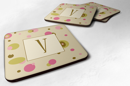 Letter Monogram - Foam Coaster Set of 4 - CJ1004-VFC