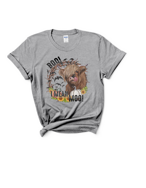 Boo i mean moo graphic tee / bleached tee - S002194B002535P000029V007