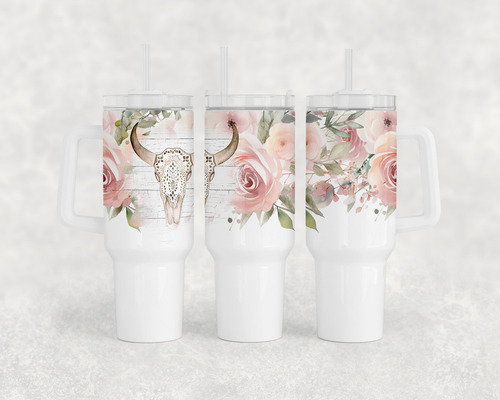 Bull Skull Steel Water Bottle - 3459-122