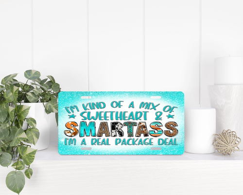 Sweetheart and Smartass|License Plate