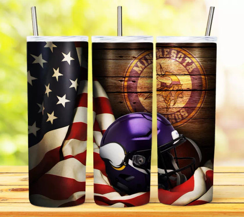20oz NFL Helmet American Flag Tumbler - 177300007653