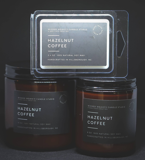 Hazelnut Coffee Soy Wax Candle (4 Size Options)