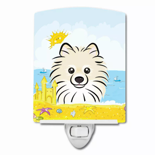 Summer Beach Design with Dog Ceramic Night Light - S000213B001695P099406V000