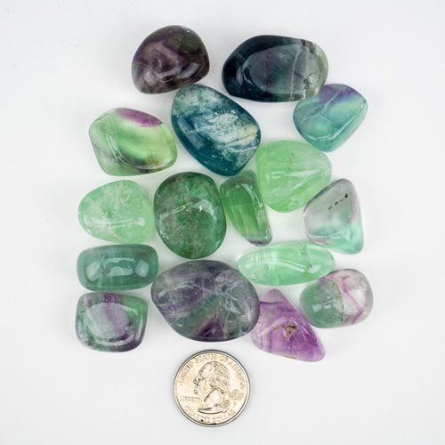 Fluorite | Tumbled | 1/2 LB Lot | 20-35mm Fluorite | Tumbled | 1/2 LB Lot | 20-35mm