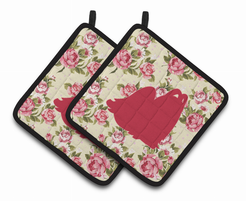 Dog Artwork Pair of Pot Holders - BB1079-RS-YW-PTHD