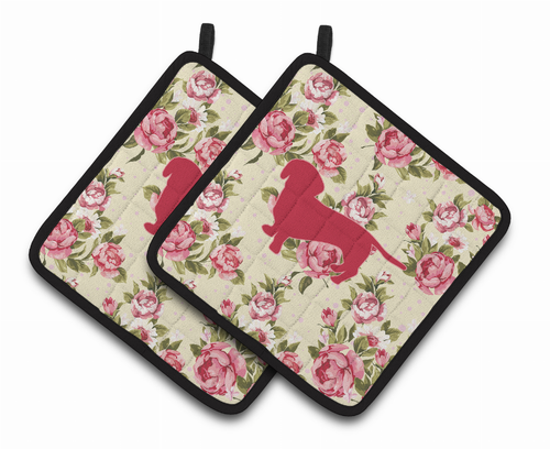 Dog Artwork Pair of Pot Holders - BB1088-RS-YW-PTHD