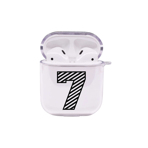 Stripe Numbers Airpod Protective Clear Case By Pink Box - PinkBox-25-348