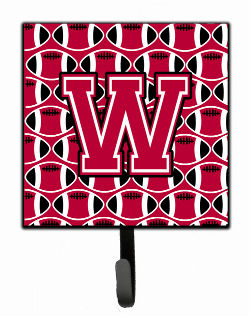 Letter Football Crimson and White Leash or Key Holder - S000213B001695P065959V023