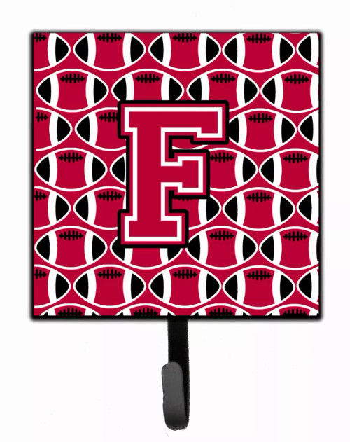Letter Football Crimson and White Leash or Key Holder - S000213B001695P065959V006