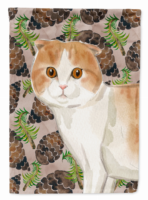 Scottish Fold Pine Cones Flag Canvas House Size