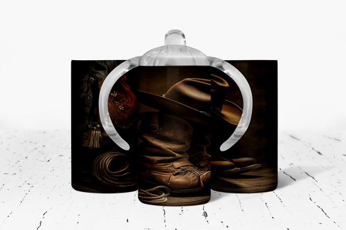 Cowboy Insulated Kids Dual Lid Sippy Cup Tumbler