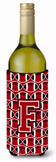 Monogram Letter Football Wine Bottle Hugger - S000213B001695P052529V000