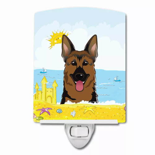 Summer Beach Design with Dog Ceramic Night Light - S000213B001695P099410V000