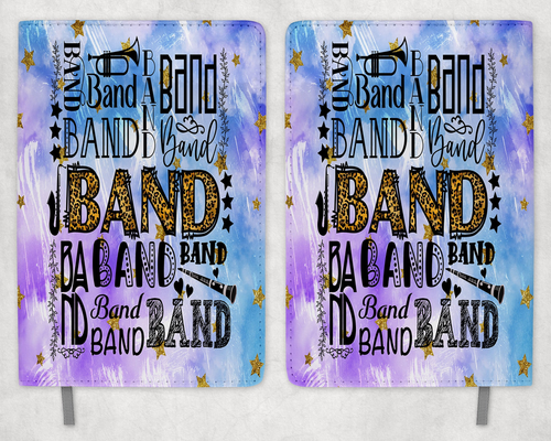 Band Printed 8 Inch  A-5 Journal