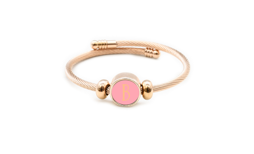 Interchangeable Reversible Round Cable Initial Bracelets - S001536B002521P000875V132