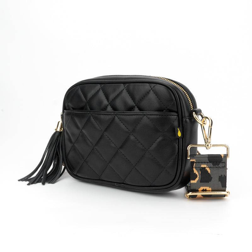 Quilted Courtney Crossbody - QuiltedCourtBlackBU