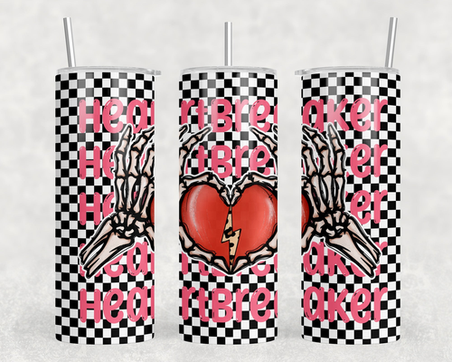 Heart Breaker|Skinny Tumbler|Optional Bluetooth Speaker| Speaker Color Varies
