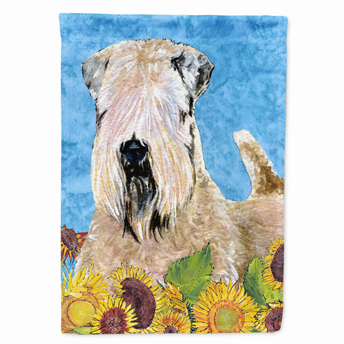Dog in Summer Flowers Flag Garden Size - S000213B001695P118983V000