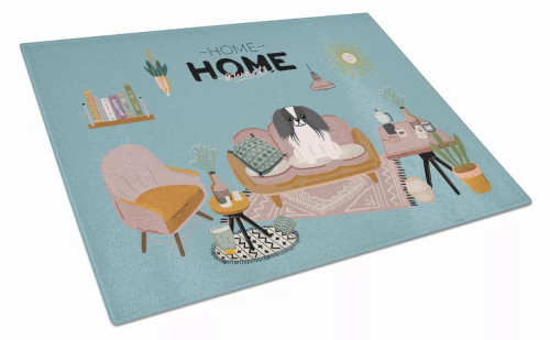 Sweet Home Dog Print Glass Cutting Board Large - S000213B001695P020203V028