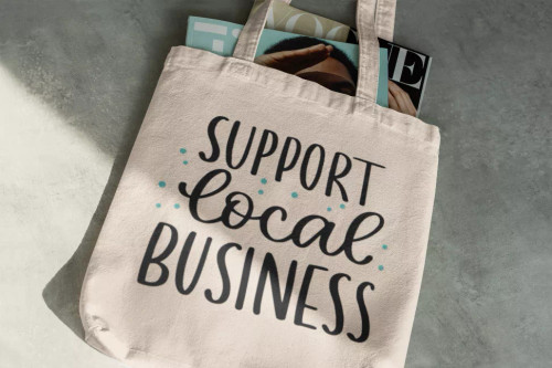 Support Local Business Totes, Canvas Tote Bag, Shopping Bag - 1790004866-2