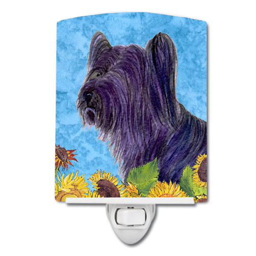 Dog in Summer Flowers Ceramic Night Light - S000213B001695P104800V000