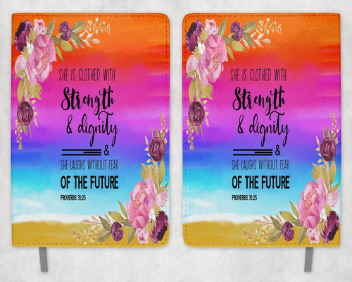 Clothed In Strength And Dignity Printed 8 Inch  A-5 Journal